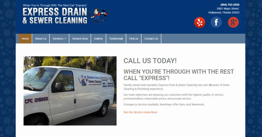 Express Drain & Sewer Cleaning's Homepage