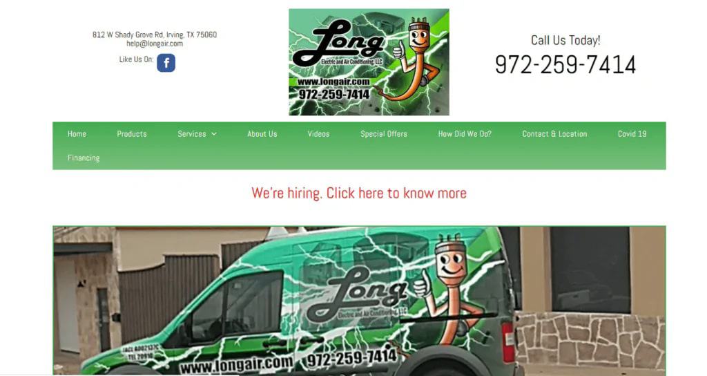 Long Electric and Air Conditioning's Homepage