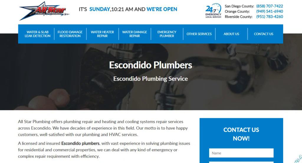 All Star Plumbing's Homepage