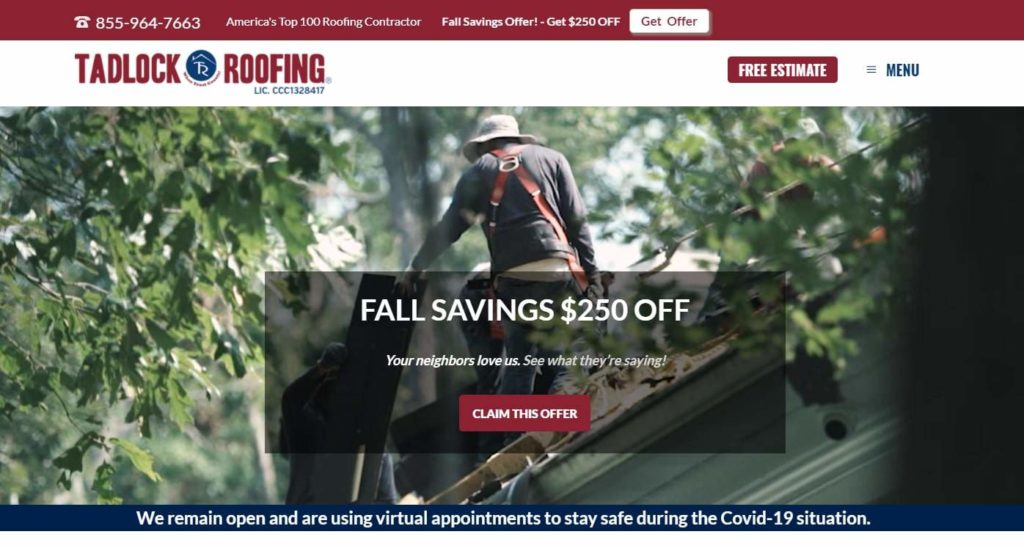 Tadlock Roofing's Homepage