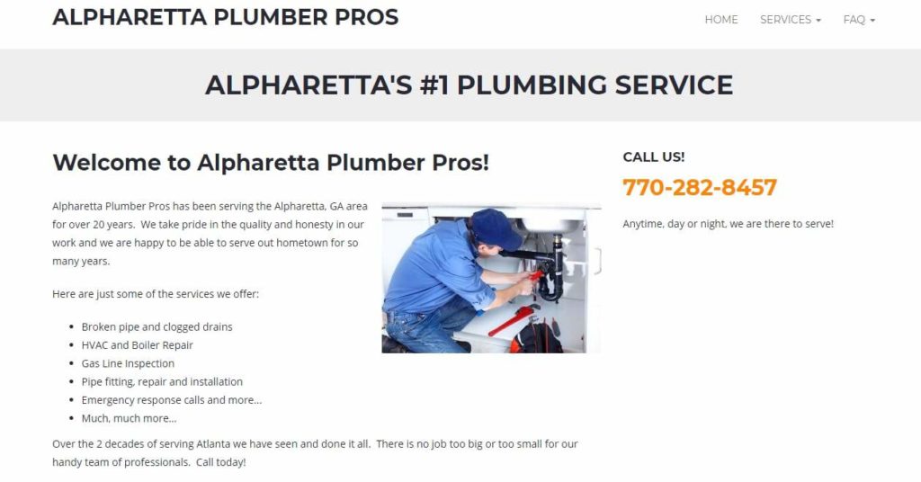 Alpharetta Plumber Pros' Homepage