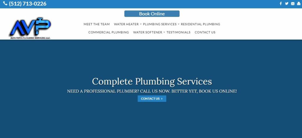 Alta Vista Plumbing Services' Homepage