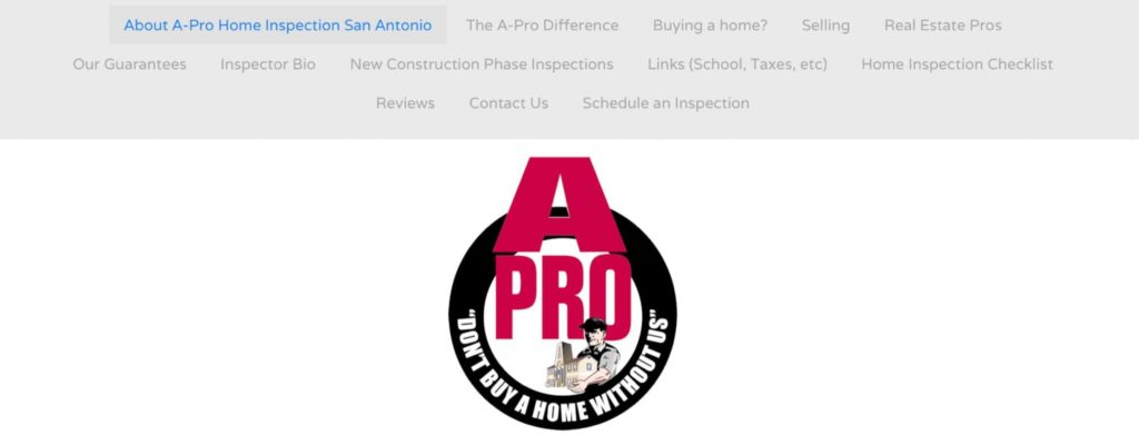 A-Pro Home Inspection's Homepage