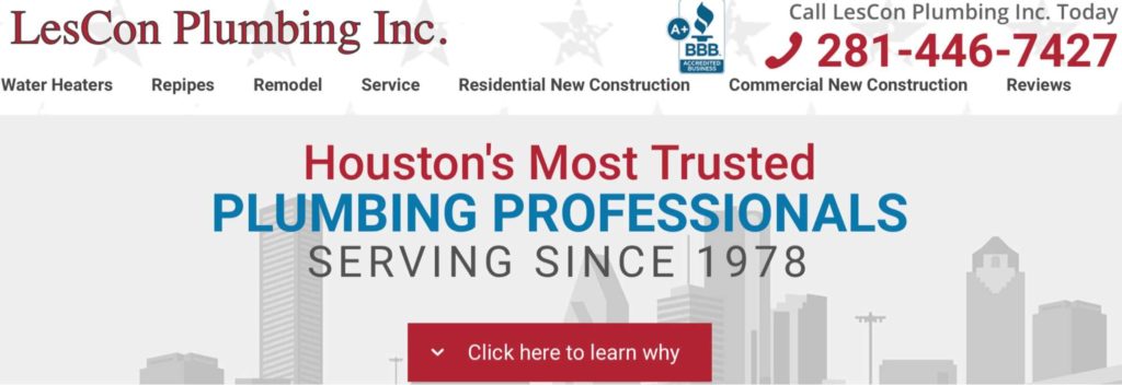 LesCon Plumbing Inc's Homepage