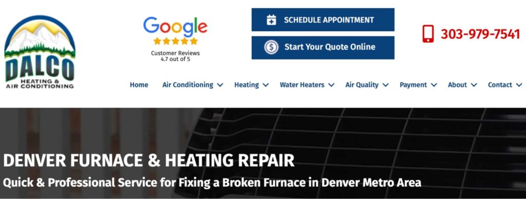 Dalco Heating & Air Conditioning's Homepage