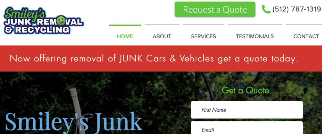 Smiley’s Junk Removal & Recycling's Homepage