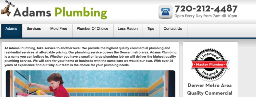 Adams Plumbing's Homepage