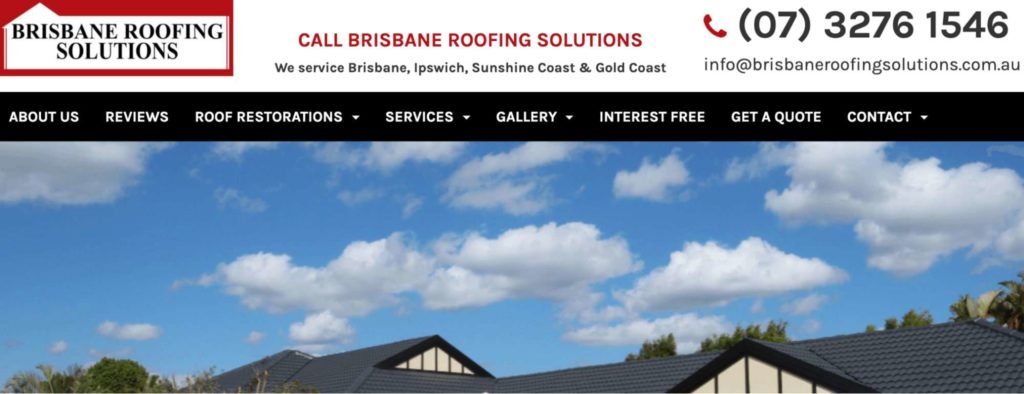 Brisbane Roofing Solutions' Homepage