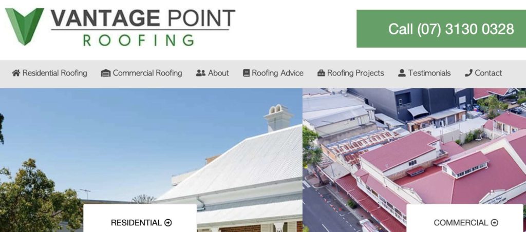 Vantage Point Roofing's Homepage