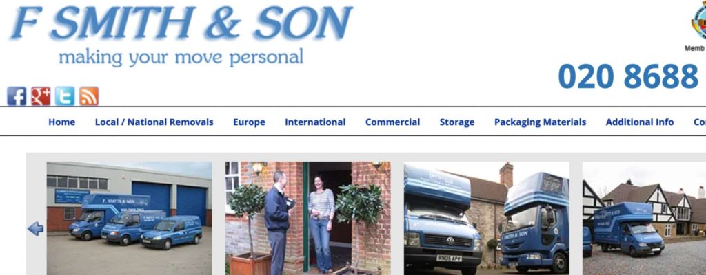 F Smith and Son Removals and Storage's Homepage