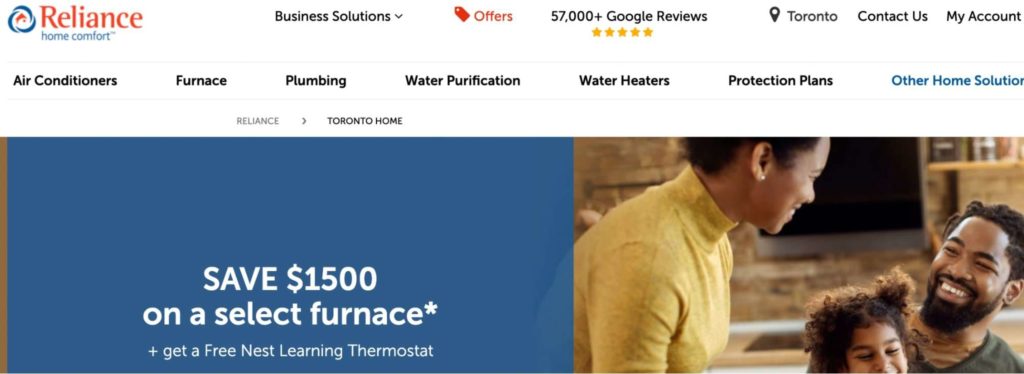 Reliance Heating, Air Conditioning & Plumbing's Homepage