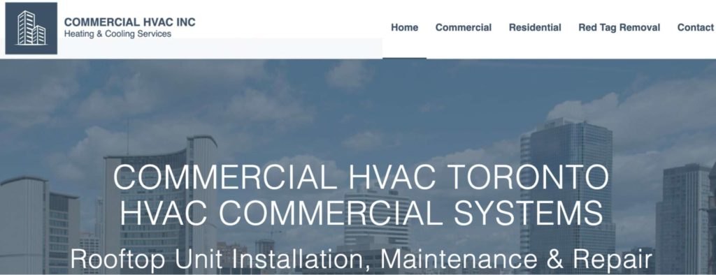 Commercial HVAC Inc.'s Homepage