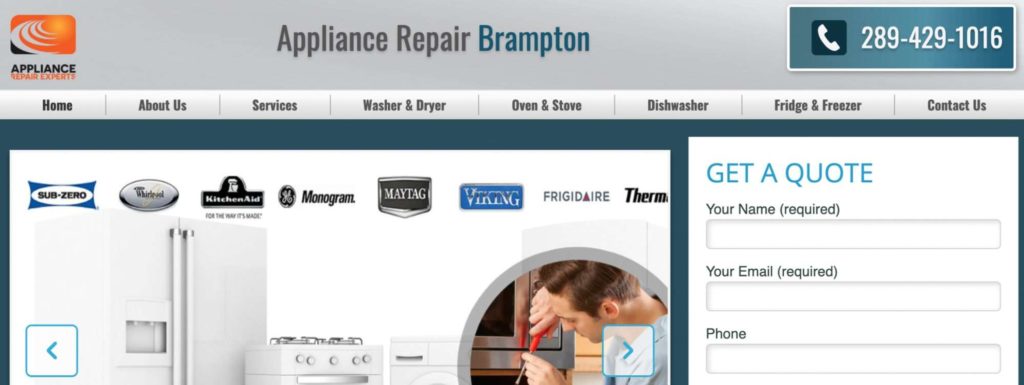 Appliance Repair Brampton's Homepage