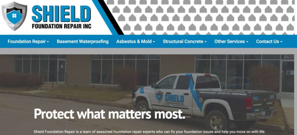 Shield Foundation Repair Inc.'s Homepage