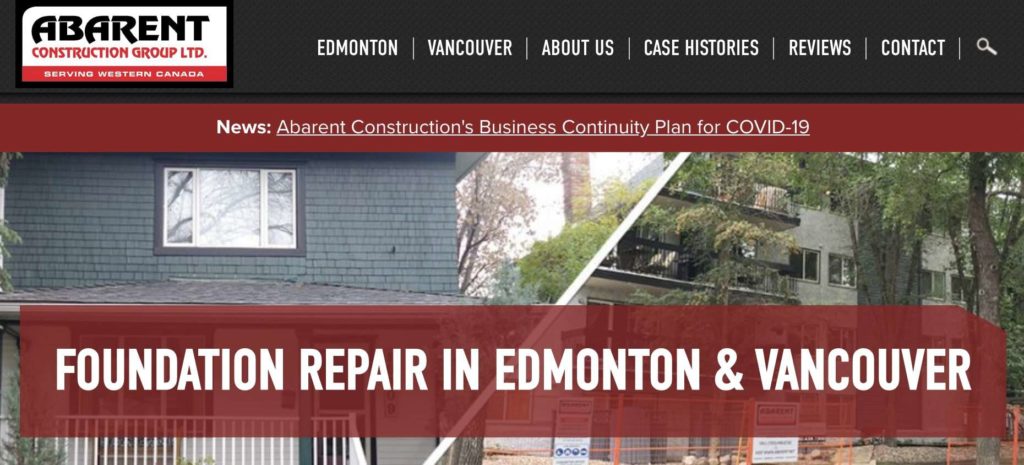 Abarent Construction Group Ltd.'s Homepage