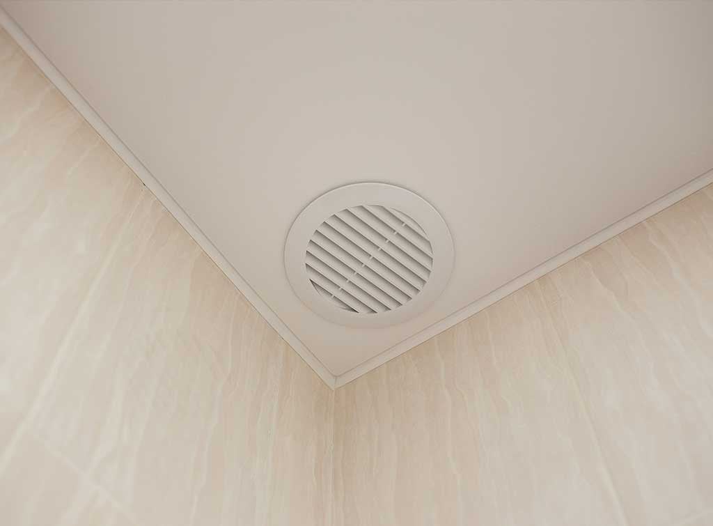 How long should I keep the bathroom vent fan running